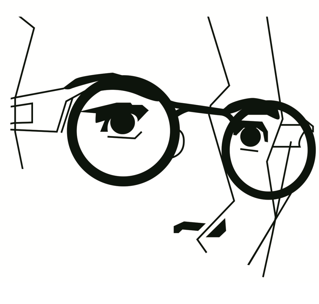 dessin d'un homme avec des lunettes